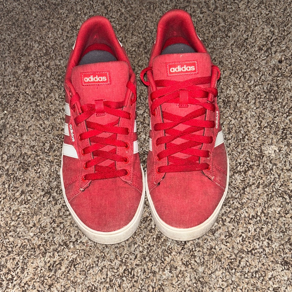 adidas Red and White Athletic Shoes
